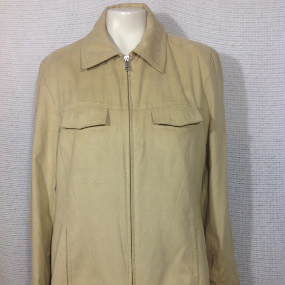 Esprit Outerwear Jacket Microfiber Tan - Picture 1 of 7